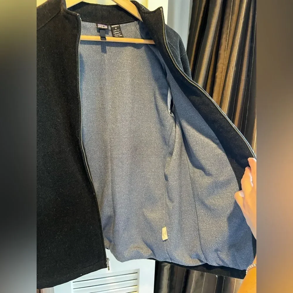 Patagonia Full Zip-Up Wool Blend Coat